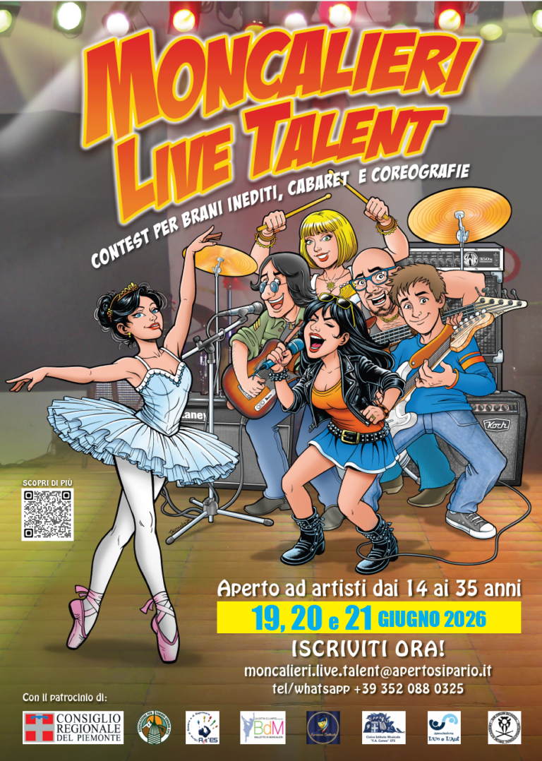 RINVIATO IL MONCALIERI LIVE TALENT (per info: Tel/whatsapp: 352 088 0325)